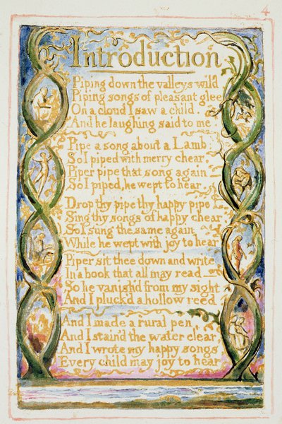 Introduzione a Songs of Experience: tavola 30 da Songs of Innocence and of Experience (copia AA) c.1815-26 da William Blake